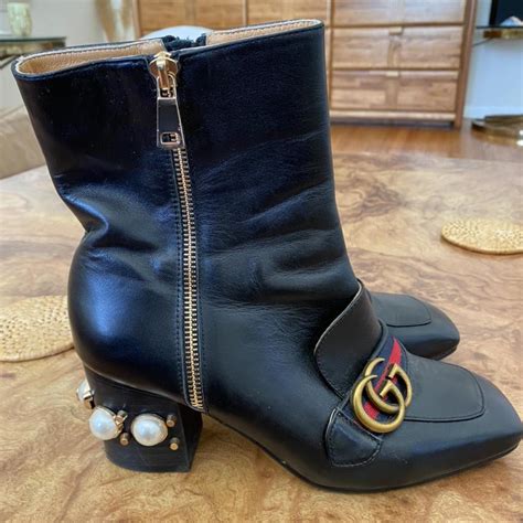 gucci boots tall with fold down|gucci boots embellished.